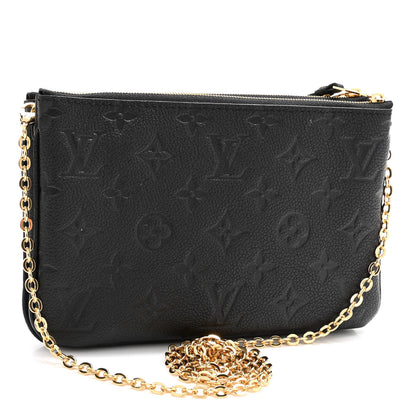 Louis Vuitton Empreinte Double Zip Pochette Black 3 of 11