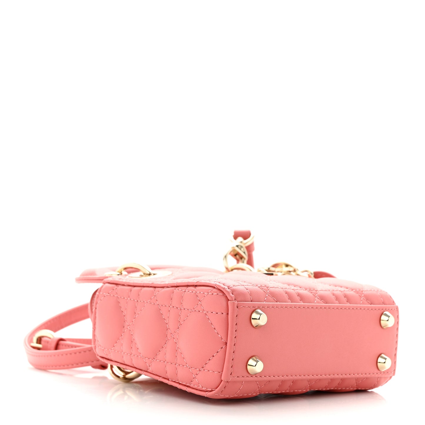 Lambskin Cannage Micro Lady Dior Pink