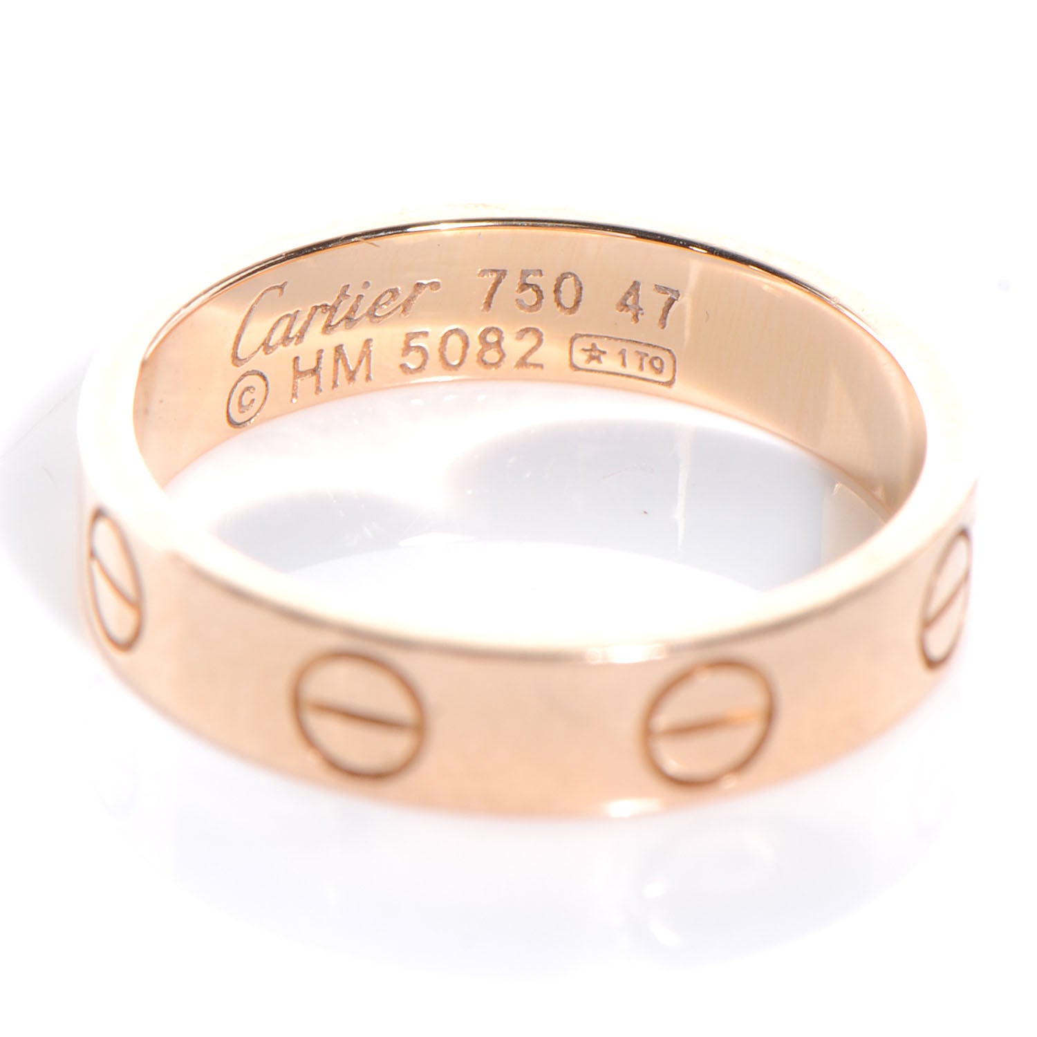 Cartier 18k Pink Gold Love Ring Size 47 4 3 of 4
