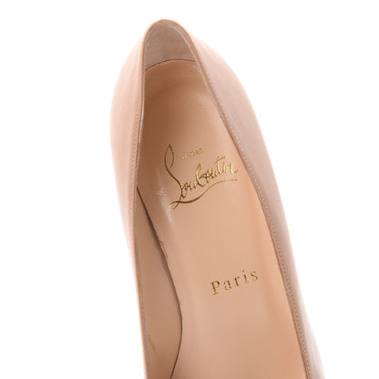 Christian Louboutin Kid Patent Geo 45 Pumps 36.5 Nude 7 of 9