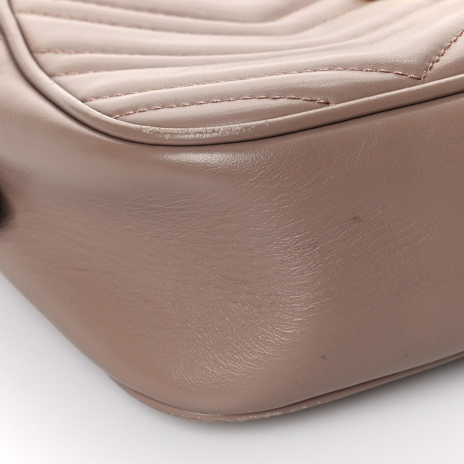 Gucci Calfskin Matelasse Small GG Marmont Chain Shoulder Bag Porcelain Rose 8 of 9
