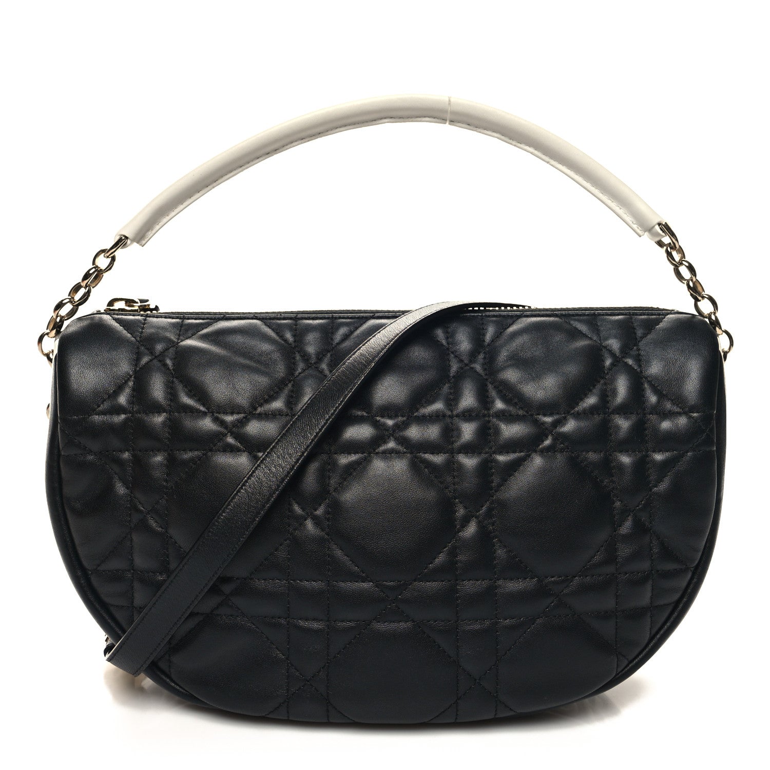 Christian Dior Lambskin Cannage Medium Dior Vibe Hobo Bag Black 1 of 9