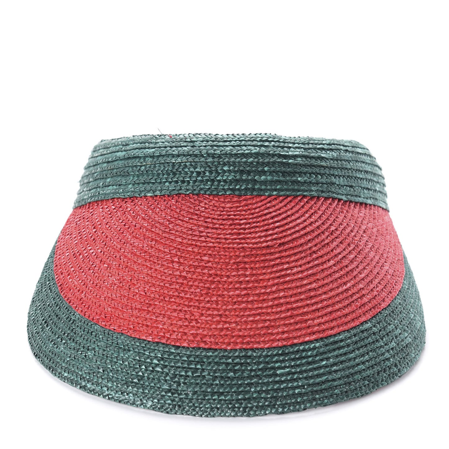 Raffia Web Visor L Green Red