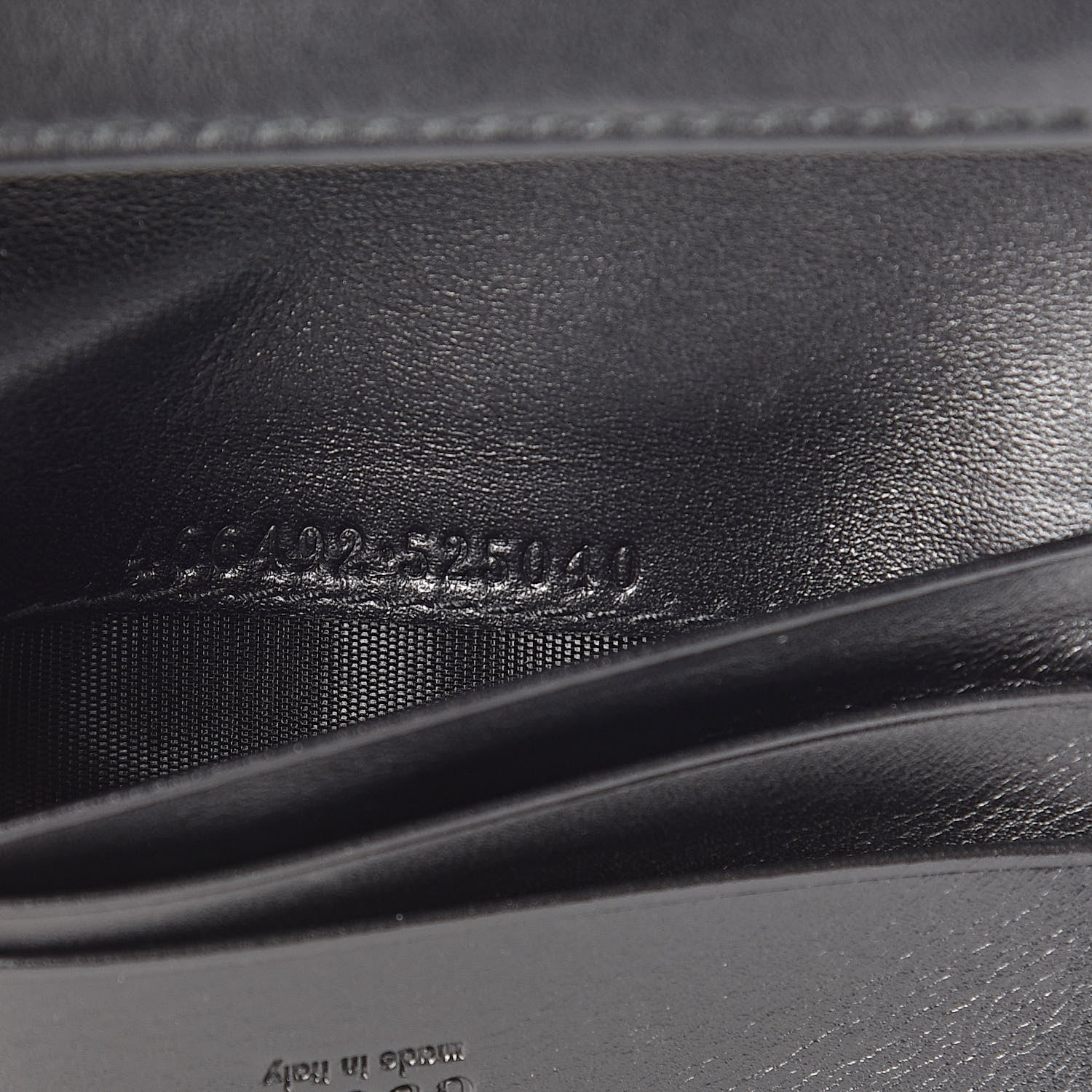 Gucci Calfskin Matelasse GG Marmont Card Case Wallet Black White 7 of 9