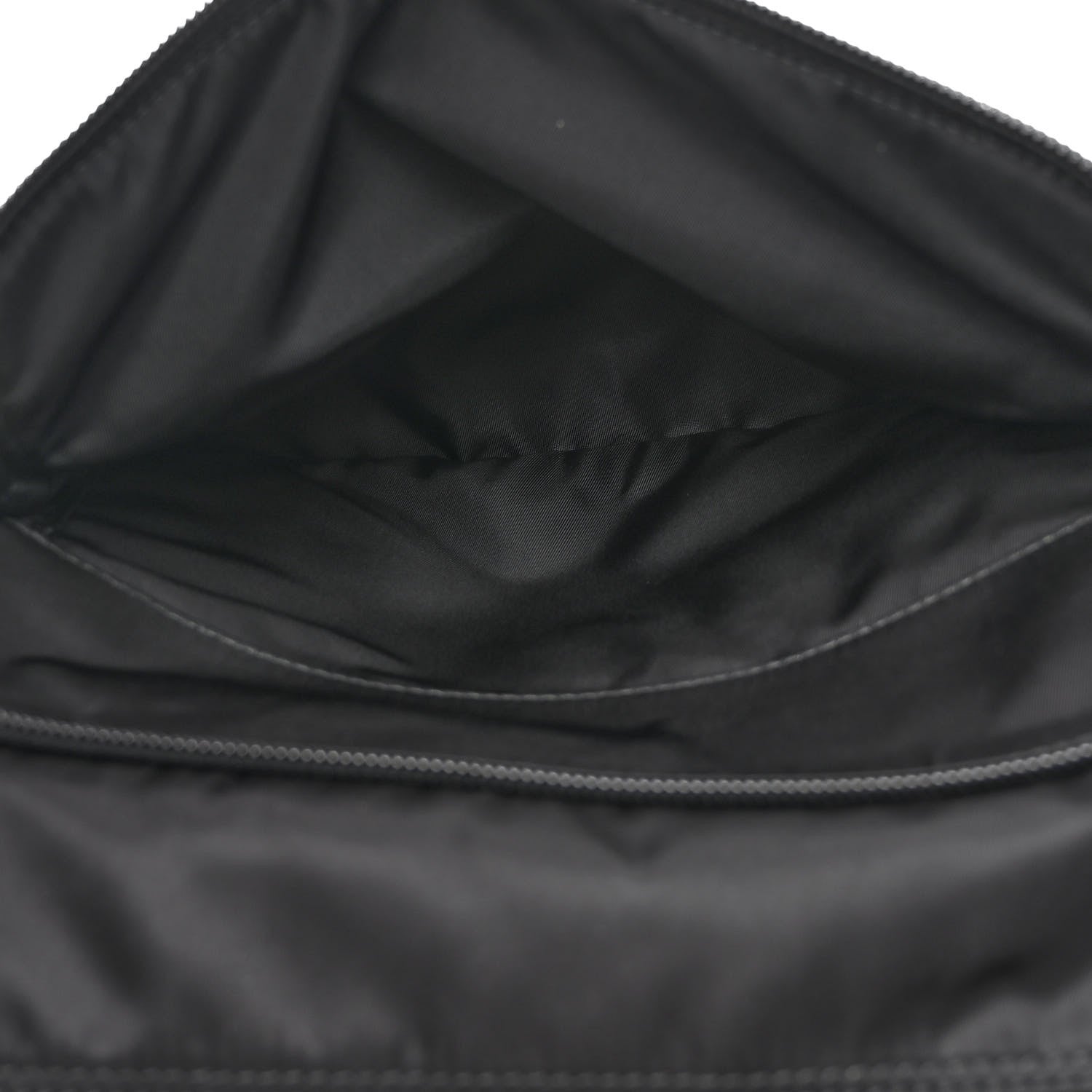 Prada Re-Nylon Vela Saffiano Pocket Double Buckle Messenger Shoulder Bag Black 7 of 11