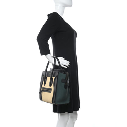 Celine Baby Grained Calfskin Nubuck Micro Tri-Color Luggage 2 of 9