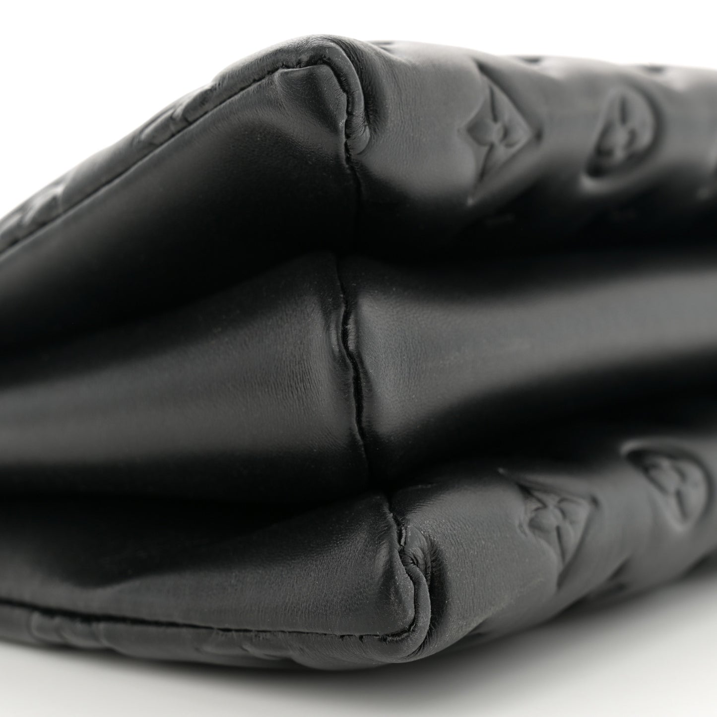 Lambskin Embossed Monogram Coussin PM Black