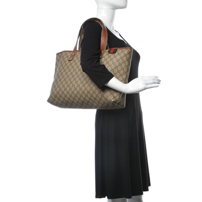Gucci GG Plus Monogram Medium Signature Web Loop Tote Brown 2 of 8