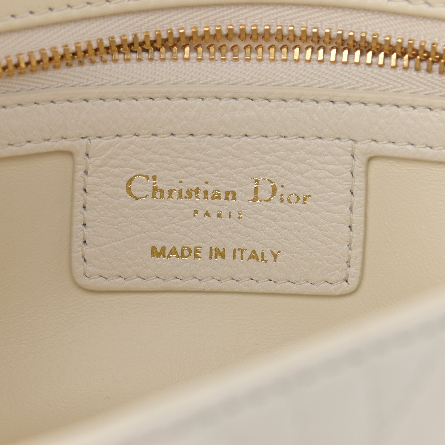 Christian Dior Lambskin Cannage Small Caro Bag Ivory 6 of 10