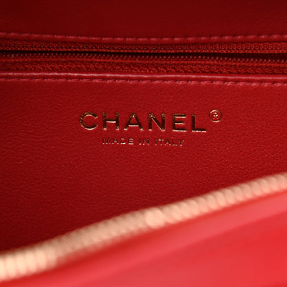 Chanel Lambskin Quilted Small Trendy CC Bowling Bag Red 7 of 12