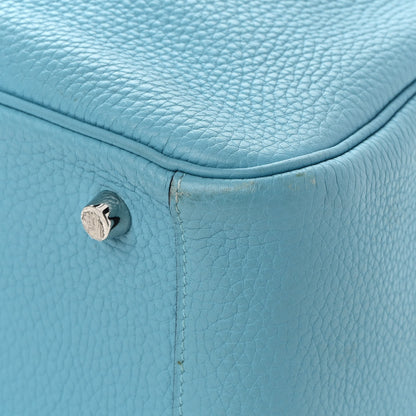 Hermes Taurillon Clemence Lindy 26 Bleu Du Nord 10 of 11