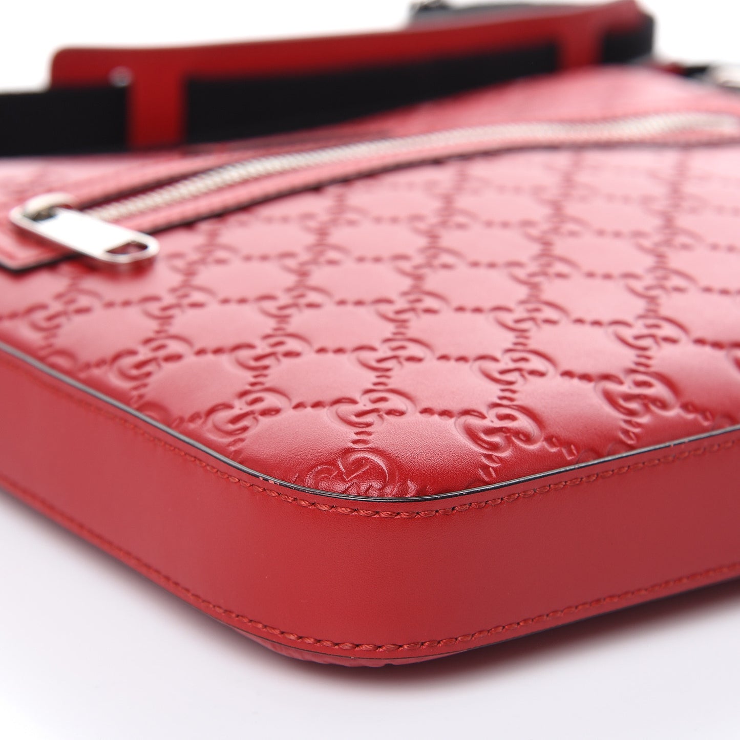 Guccissima Signature Small Messenger Bag Hibiscus Red