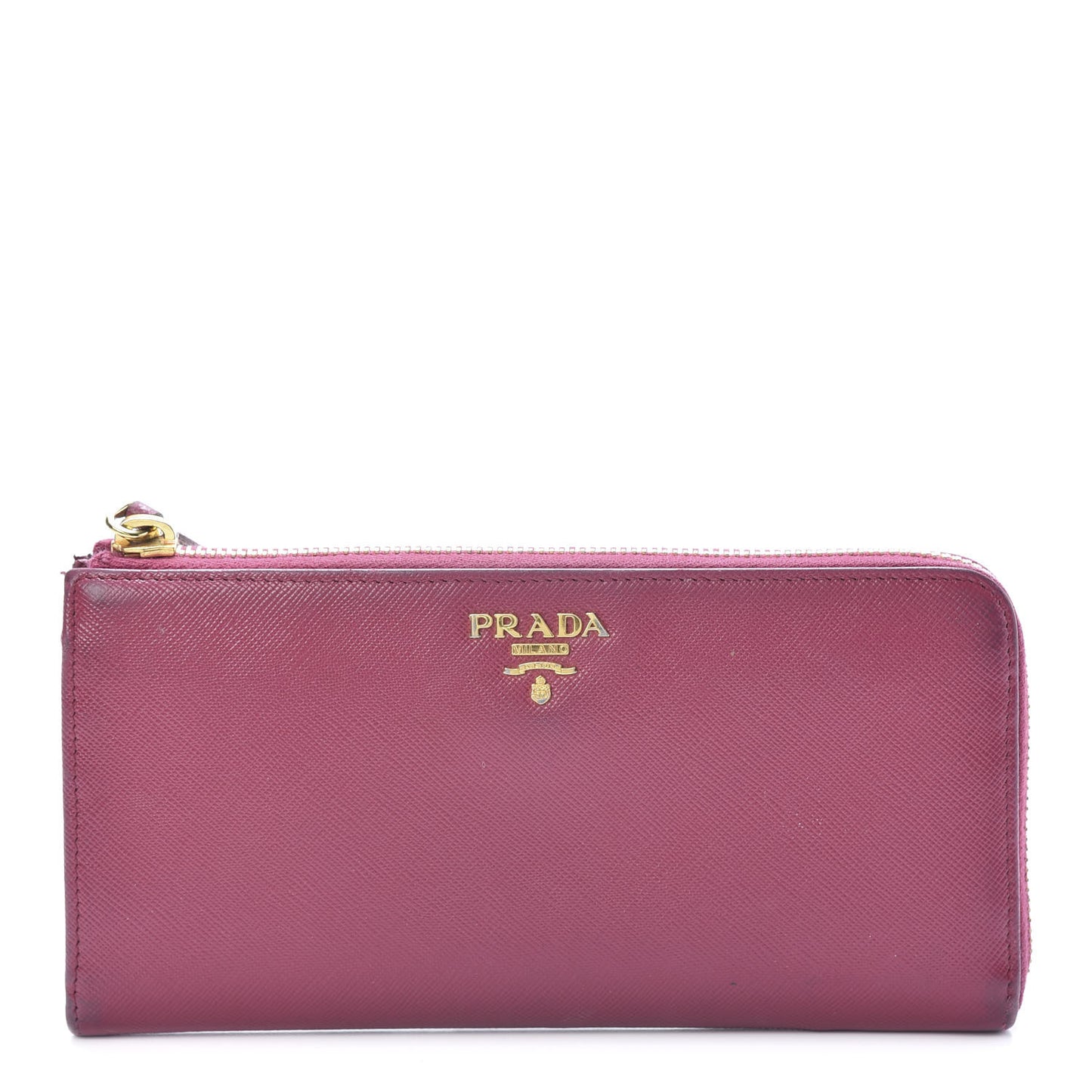 Saffiano Metal Zip Around Wallet Ametista