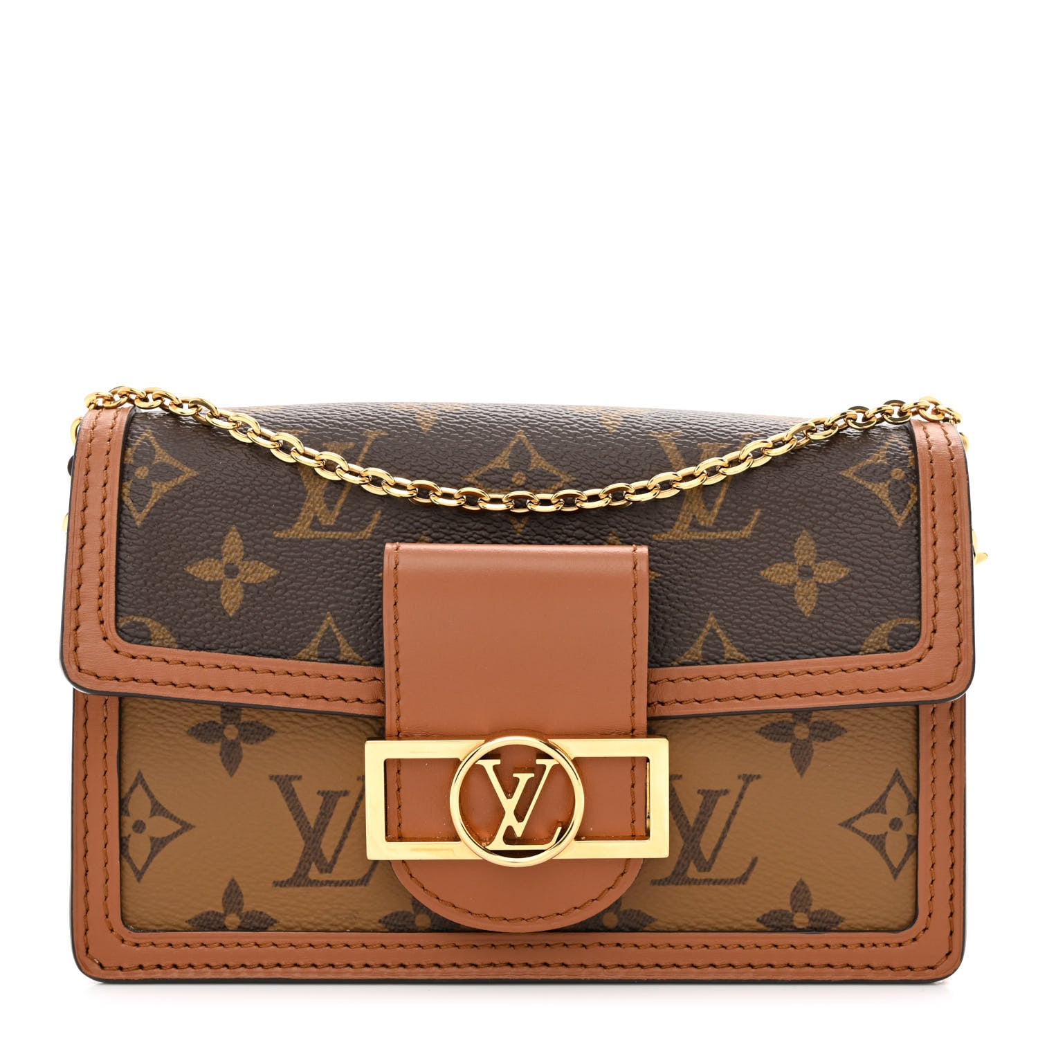 Louis Vuitton Reverse Monogram Dauphine Chain Wallet 1 of 9