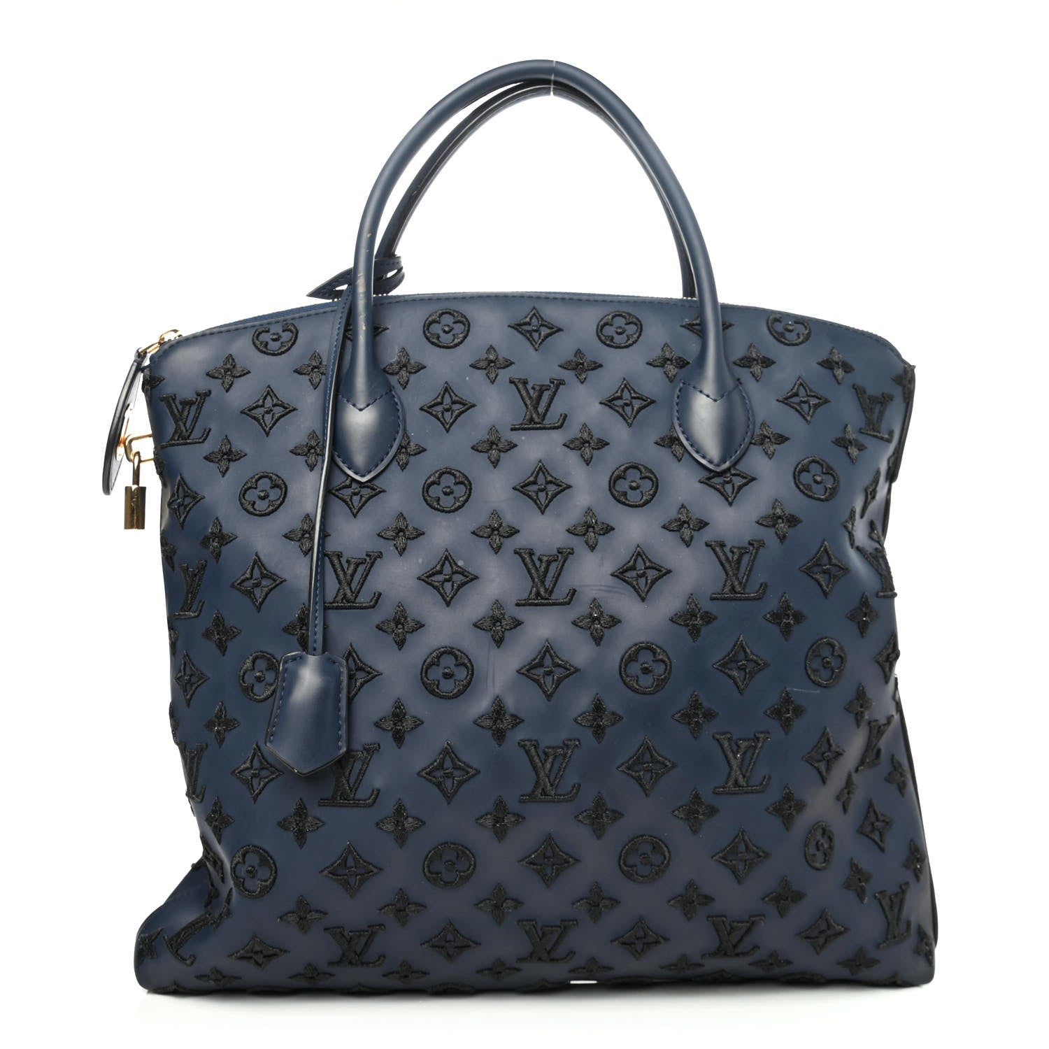 Louis Vuitton Monogram Addiction Vertical Lockit MM Blue 1 of 4