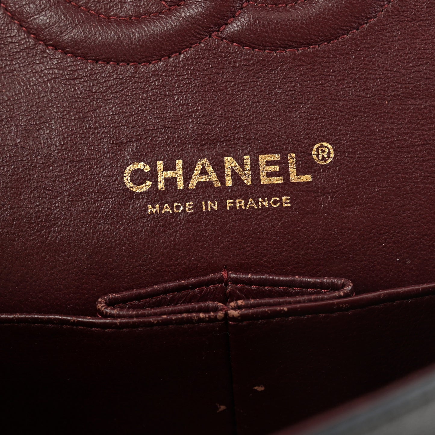 Lambskin Quilted Medium Double Flap Navy