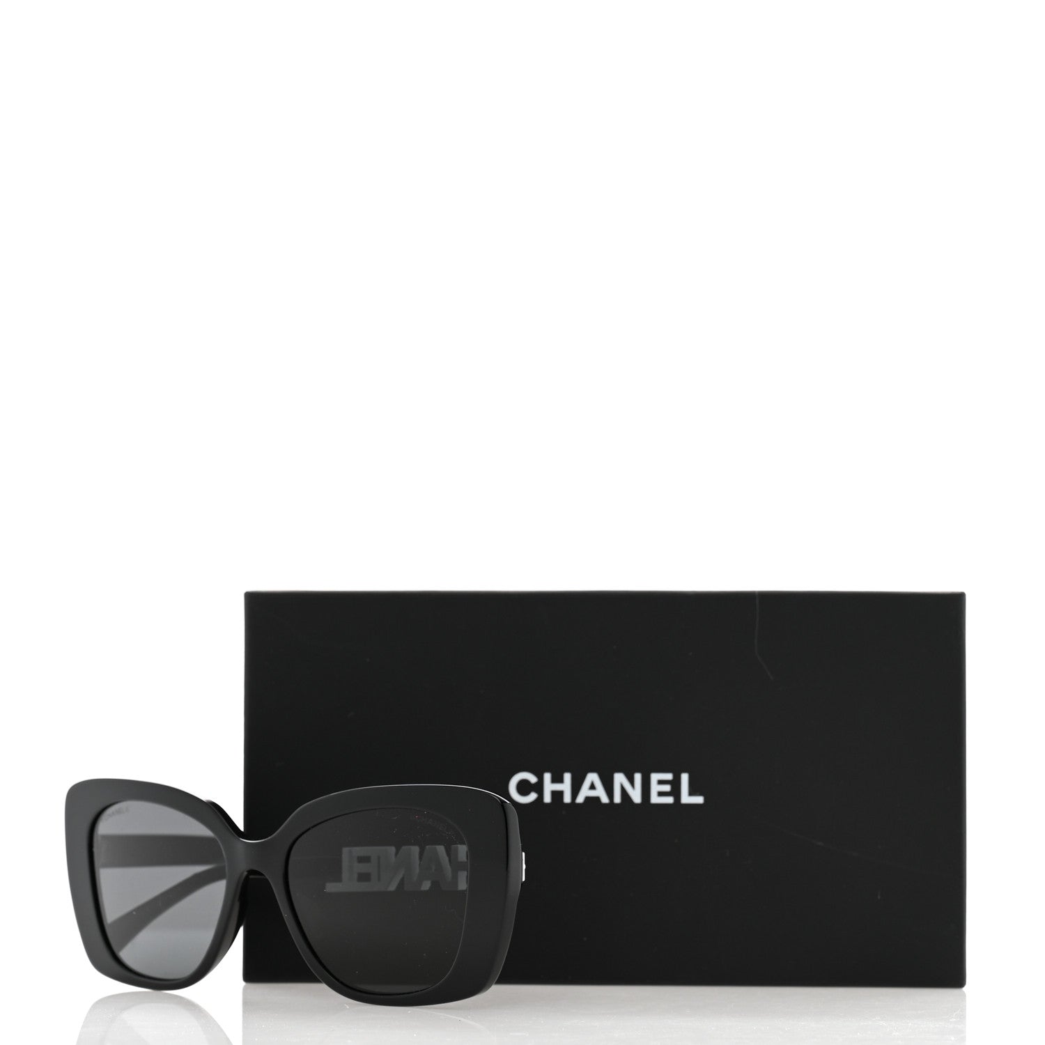 Chanel Acetate Strass Square Sunglasses 5422-B-A Black White 8 of 8