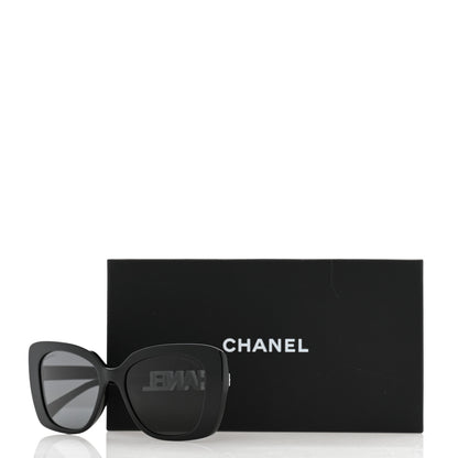 Chanel Acetate Strass Square Sunglasses 5422-B-A Black White 8 of 8