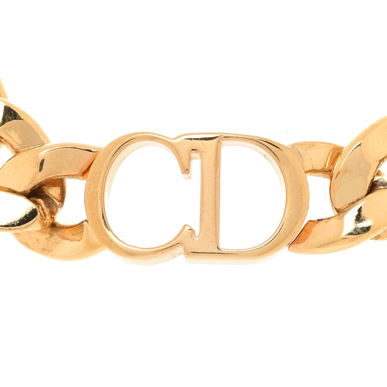 Christian Dior Metal CD Choker Necklace Gold 4 of 6