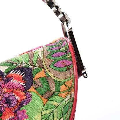 Christian Dior Canvas Floral Saddle Bag Multicolor 8 of 11