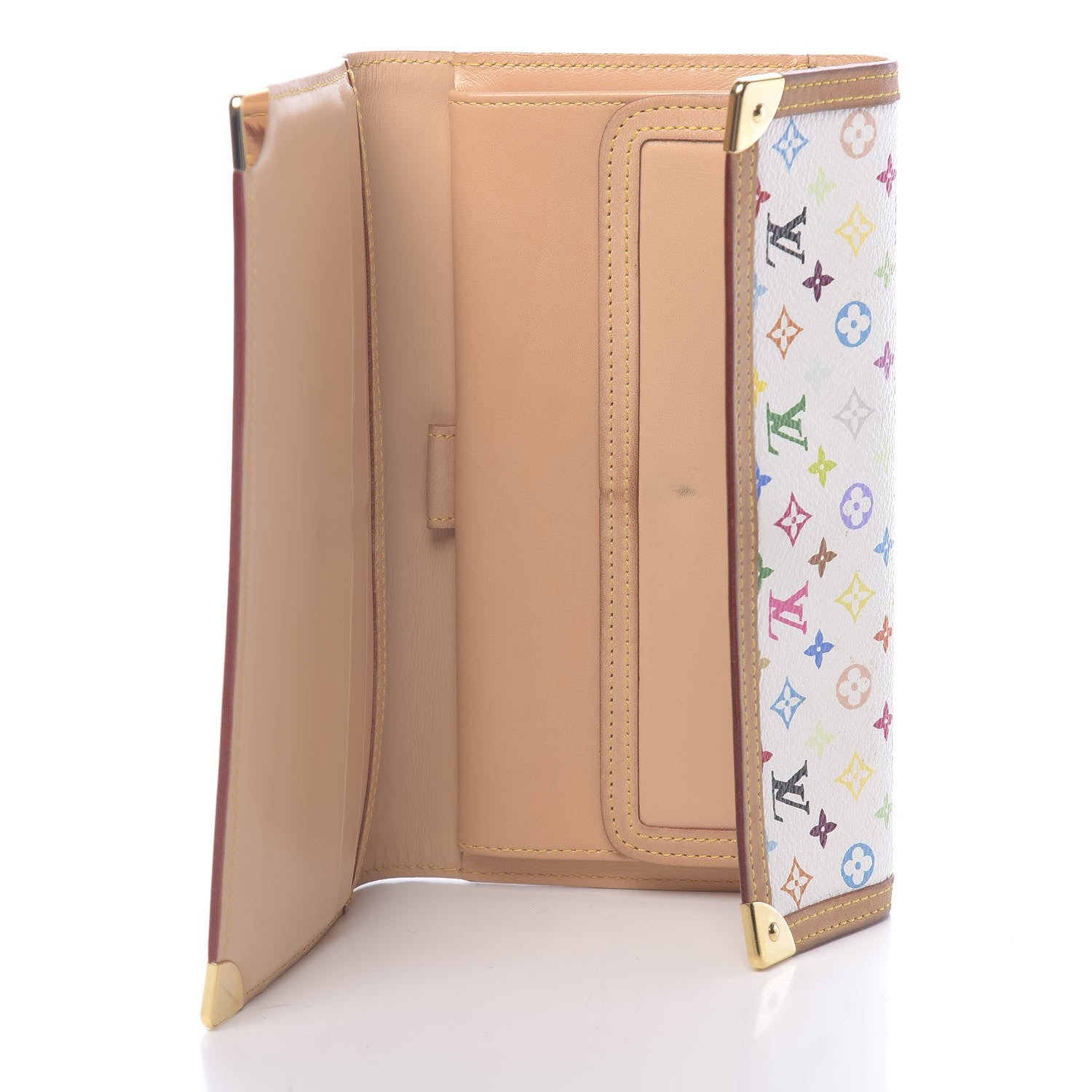 Louis Vuitton Monogram Multicolor Porte Tresor International Wallet White 5 of 8