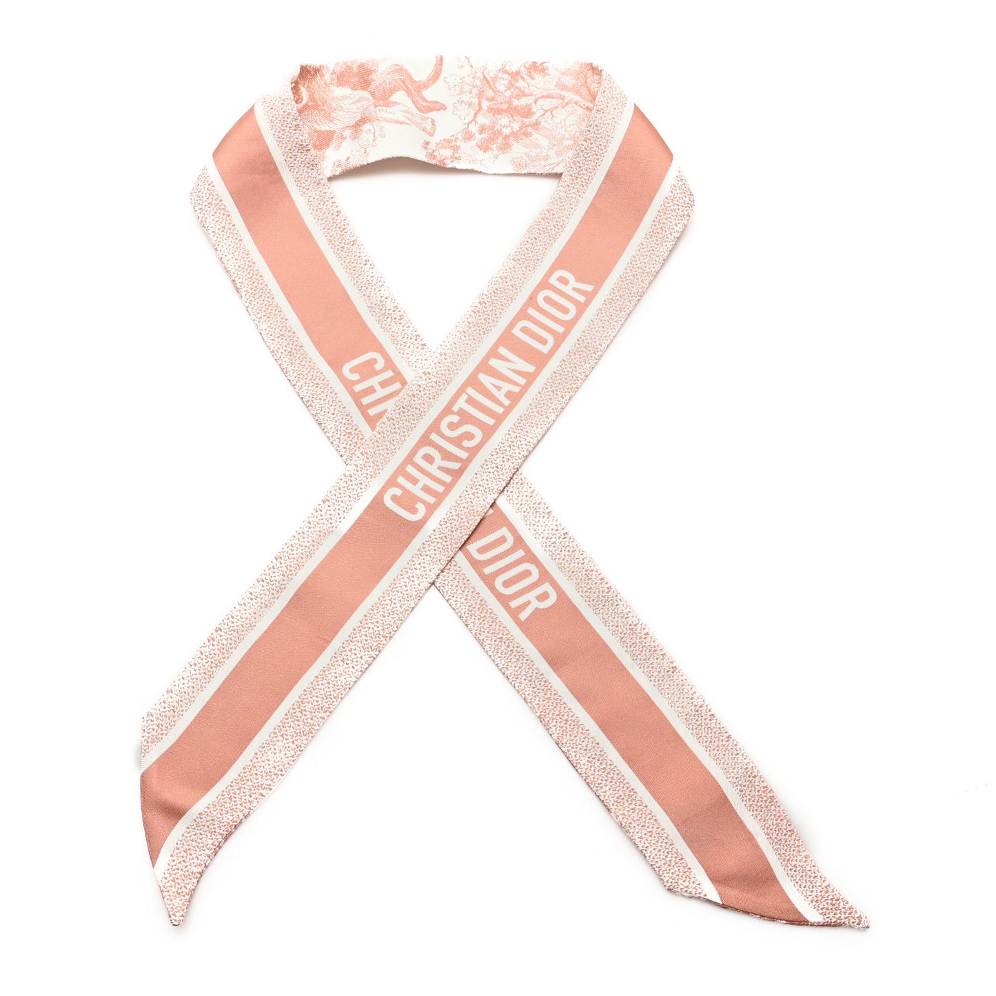 Silk Toile De Jouy Mitzah Scarf Pink