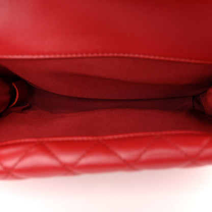 Chanel Calfskin Quilted Medium Triple Flap Red 16 of 17