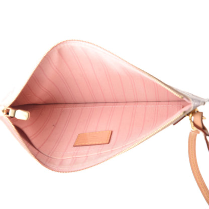 Louis Vuitton Damier Azur Neverfull MM GM Pochette Rose Ballerine 5 of 9