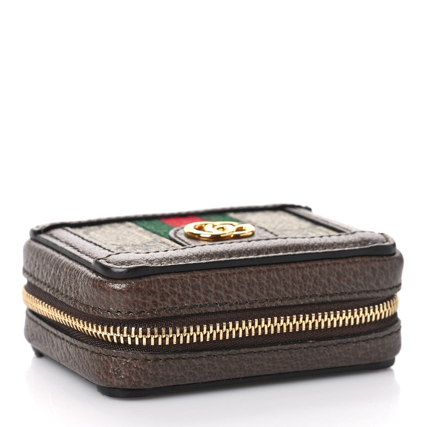 GG Supreme Monogram Textured Dollar Calfskin Web Ophidia AirPods Pro Case Beige Ebony New Acero