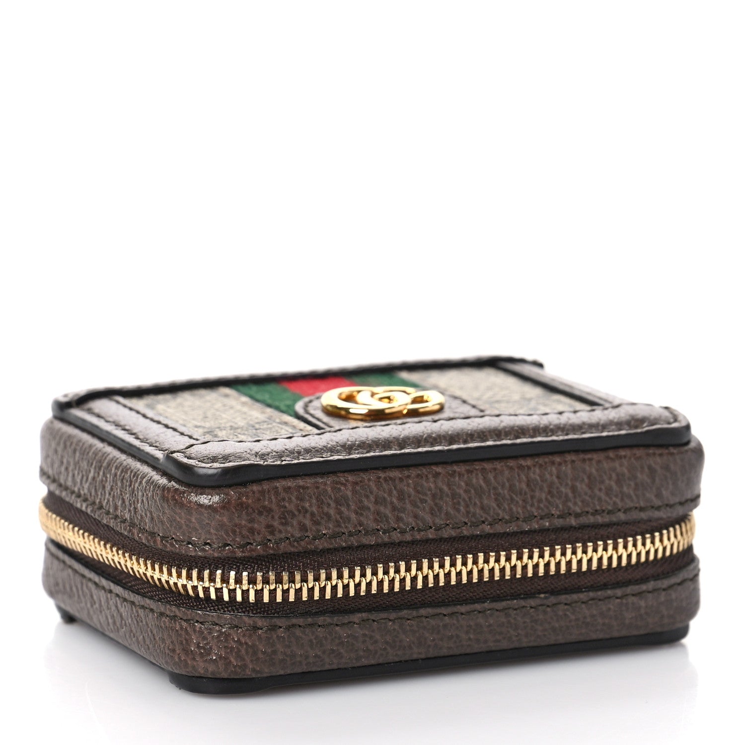 Gucci GG Supreme Monogram Textured Dollar Calfskin Web Ophidia AirPods Pro Case Beige Ebony New Acero 4 of 9