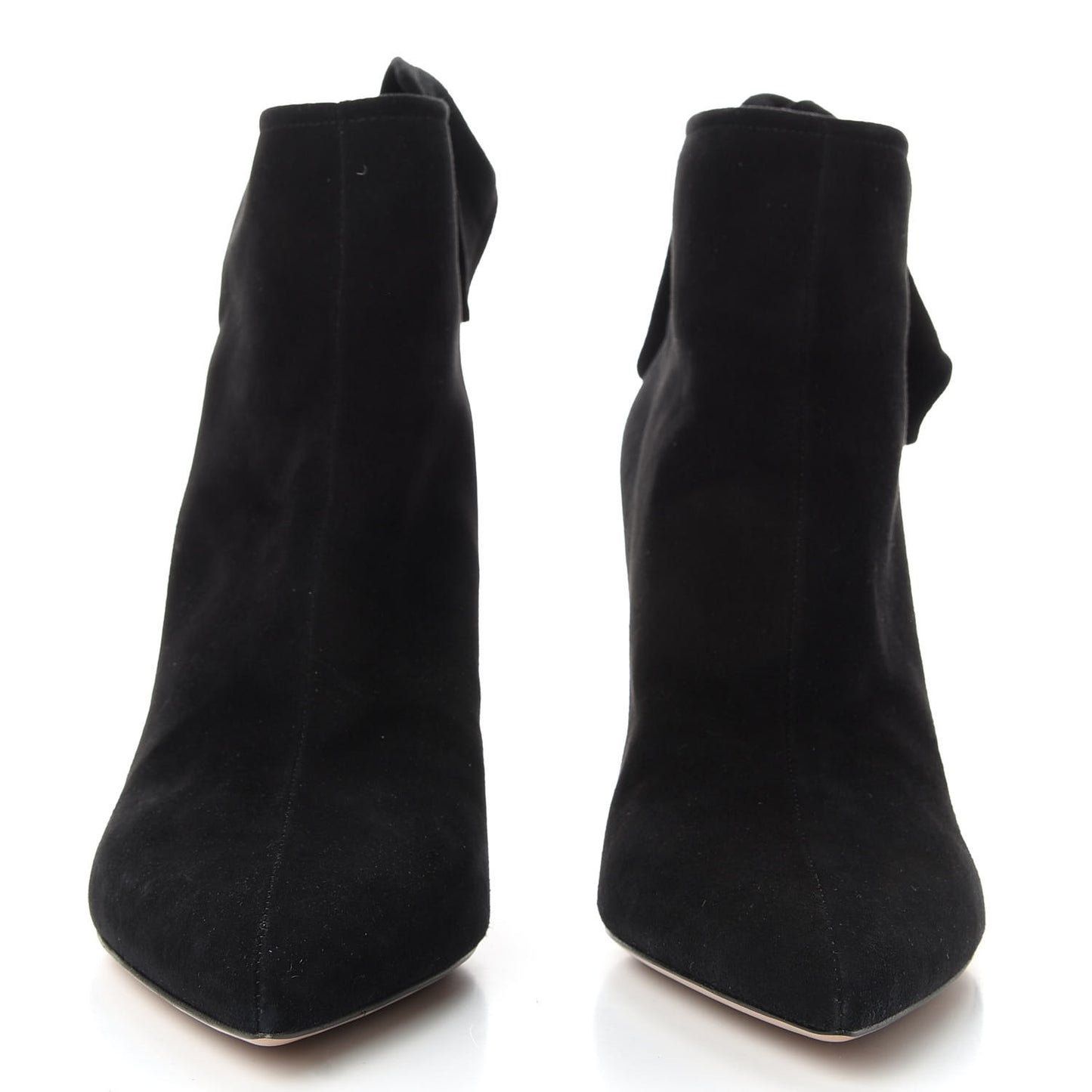 Suede La Belle D Bow Ankle Boots 38 Black