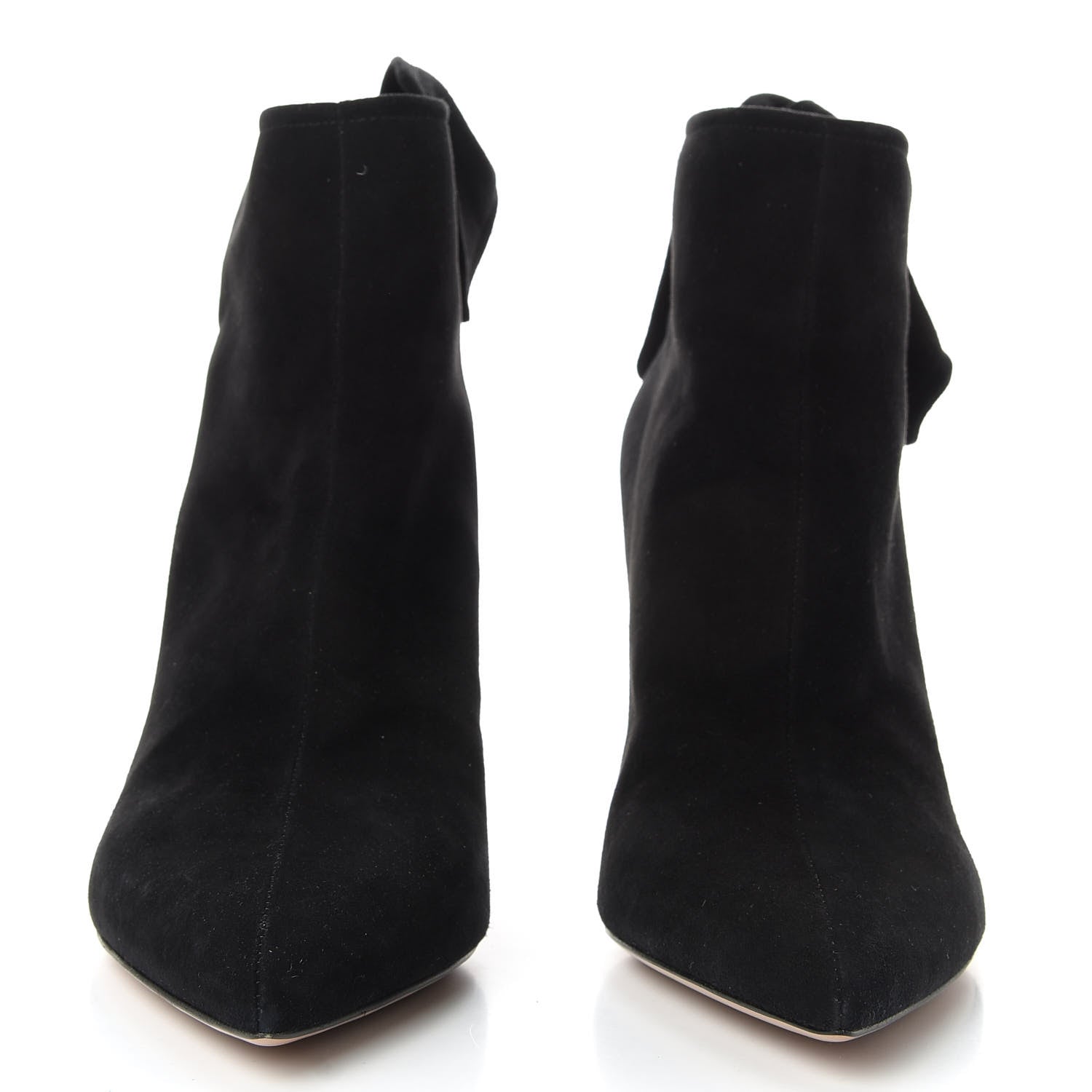 Christian Dior Suede La Belle D Bow Ankle Boots 38 Black 2 of 10