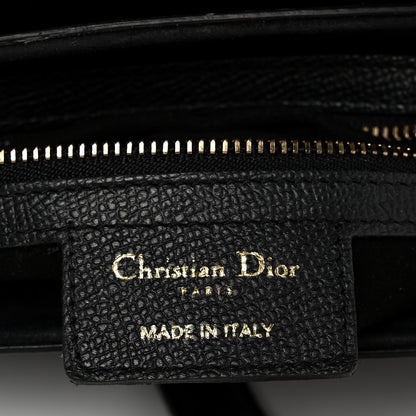 Christian Dior Grained Calfskin Saddle Bag Black 6 of 11