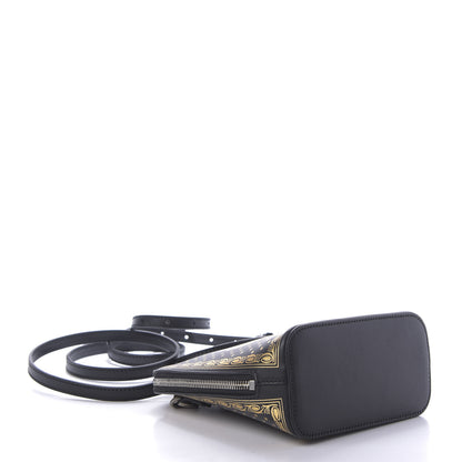 Gucci X SEGA Calfskin GUCCY Stars Mini Dome Shoulder Bag Black Gold 4 of 10