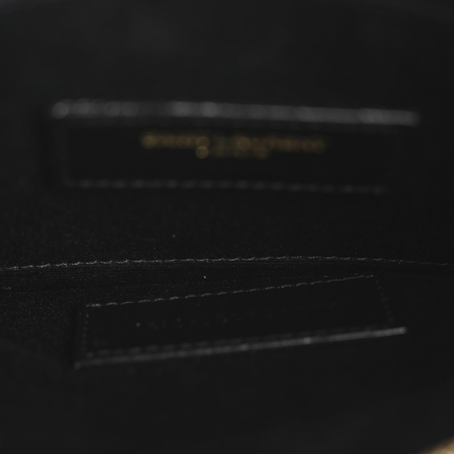 Calfskin Crocodile Embossed Monogram Bill Pouch Black