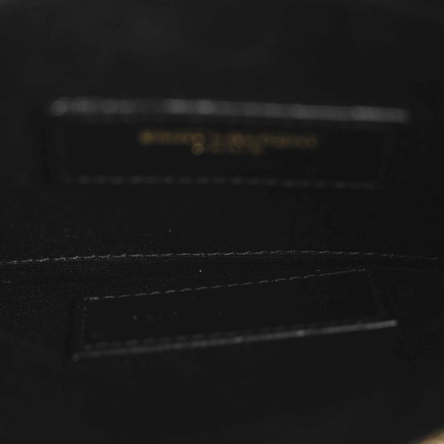 Saint Laurent Calfskin Crocodile Embossed Monogram Bill Pouch Black 5 of 11