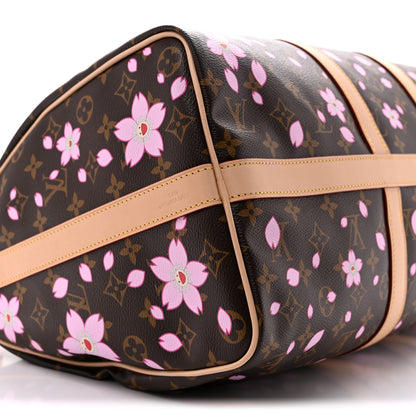 Louis Vuitton LV X TM Monogram Cherry Blossom Keepall Bandouliere 45 Sakura Brown 7 of 9