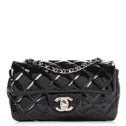 Chanel Patent Calfskin Quilted Mini Rectangular Flap Black 1 of 9