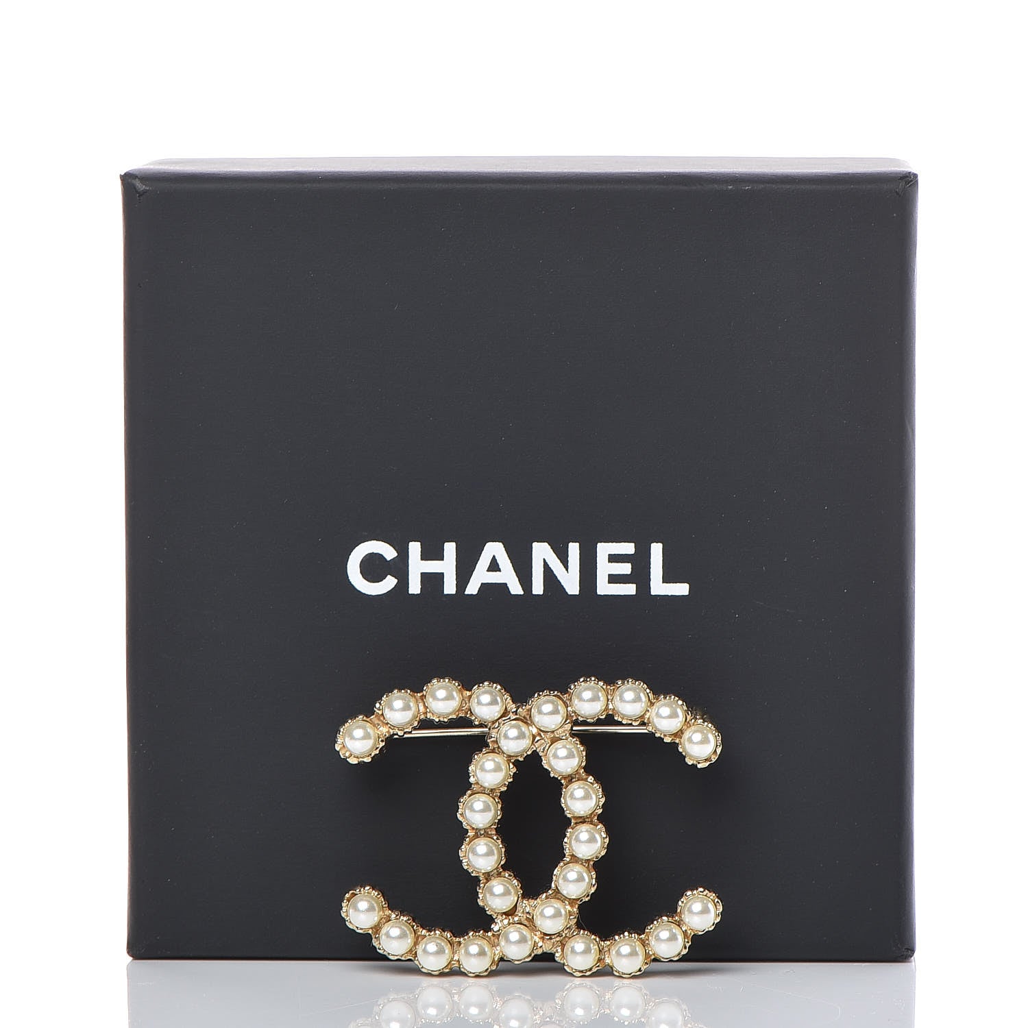 Chanel Pearl CC Brooch Pin Gold 5 of 5