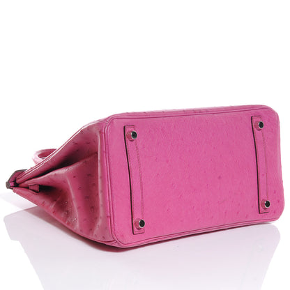 Hermes Ostrich Birkin 30 Fuchsia 4 of 14