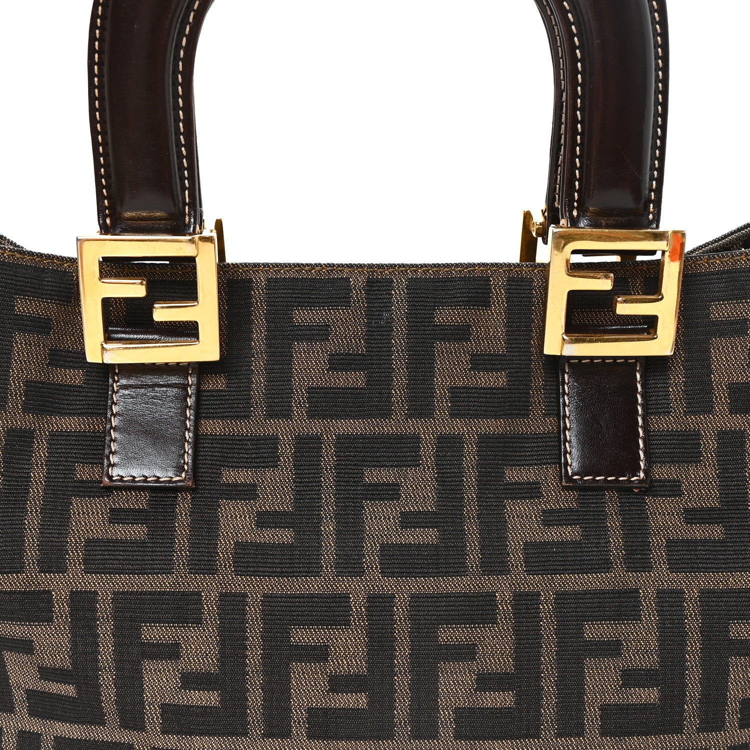 Fendi Zucca Small Holdall Tote Tobacco 8 of 11