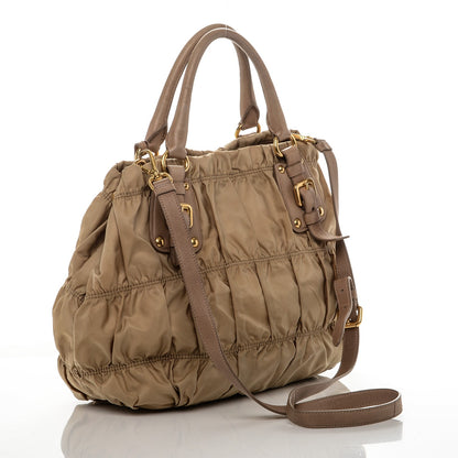 Prada Tessuto Nylon Gaufre Tote Cammello 3 of 11