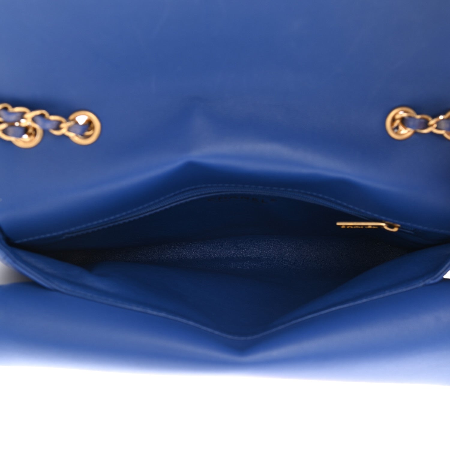 Chanel Metallic Calfskin Quilted Large CC Chic Flap Blue 5 of 9