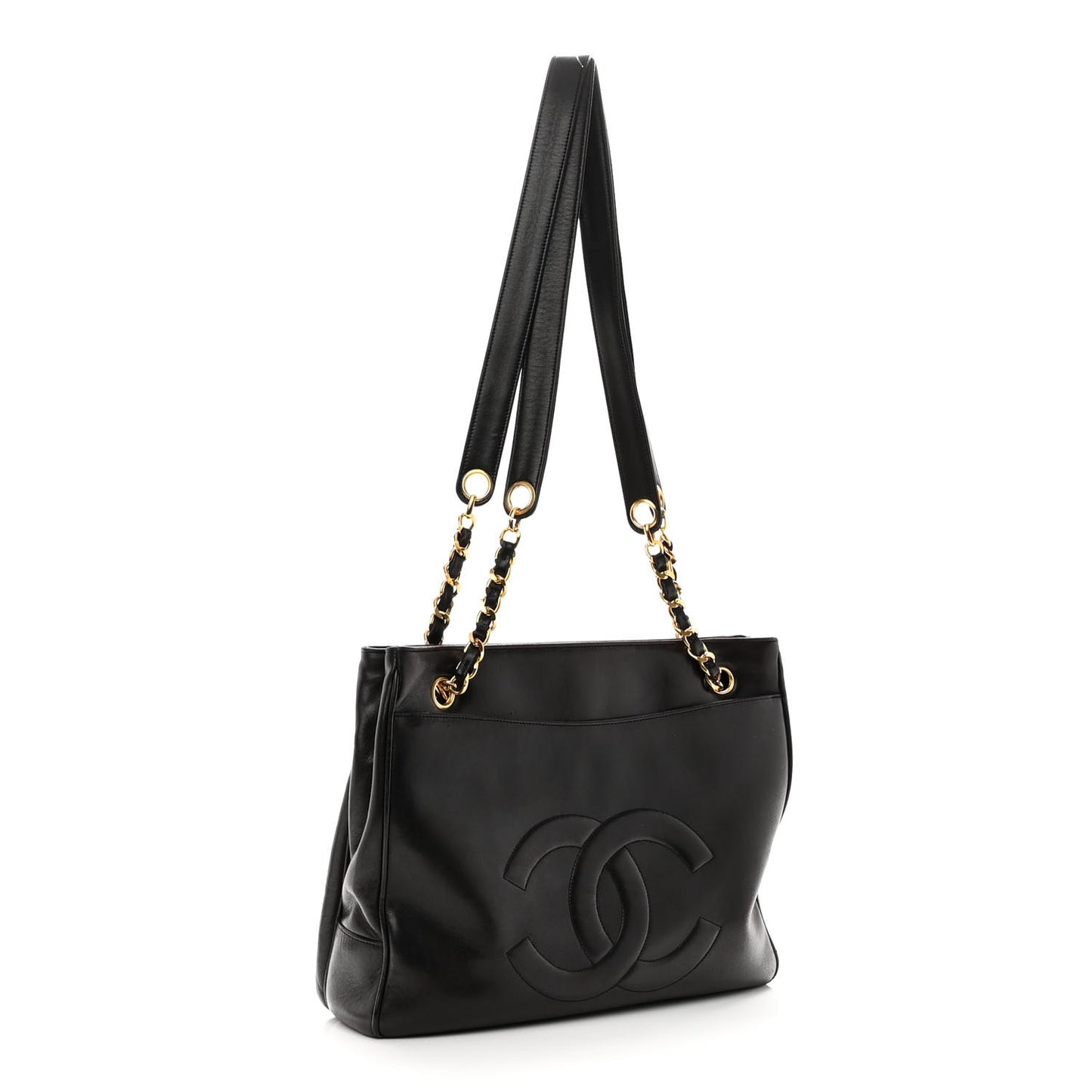 Lambskin Flap Shoulder Bag Black