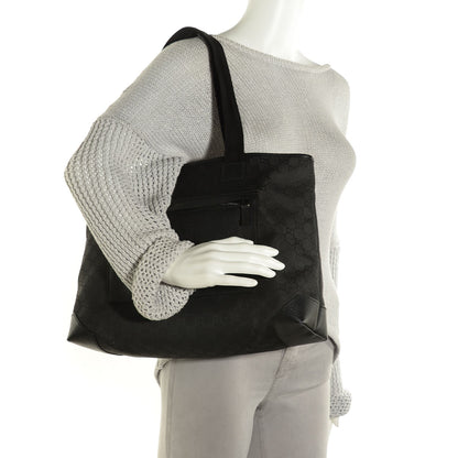 Gucci Nylon Calfskin Large Tote Black 2 of 7