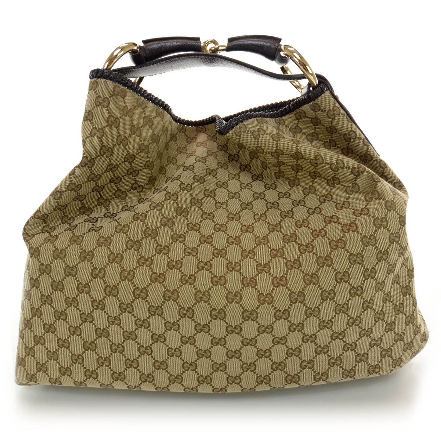Monogram Large Horsebit Chain Hobo Ebony