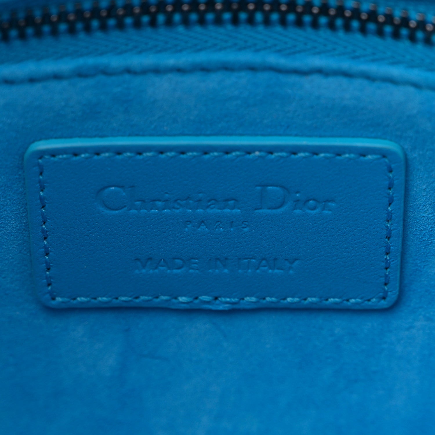 Christian Dior Lambskin Cannage Small Lady Dior Bright Blue 6 of 11