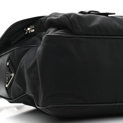 Prada Nylon Vela Saffiano Shoulder Bag Black 8 of 10