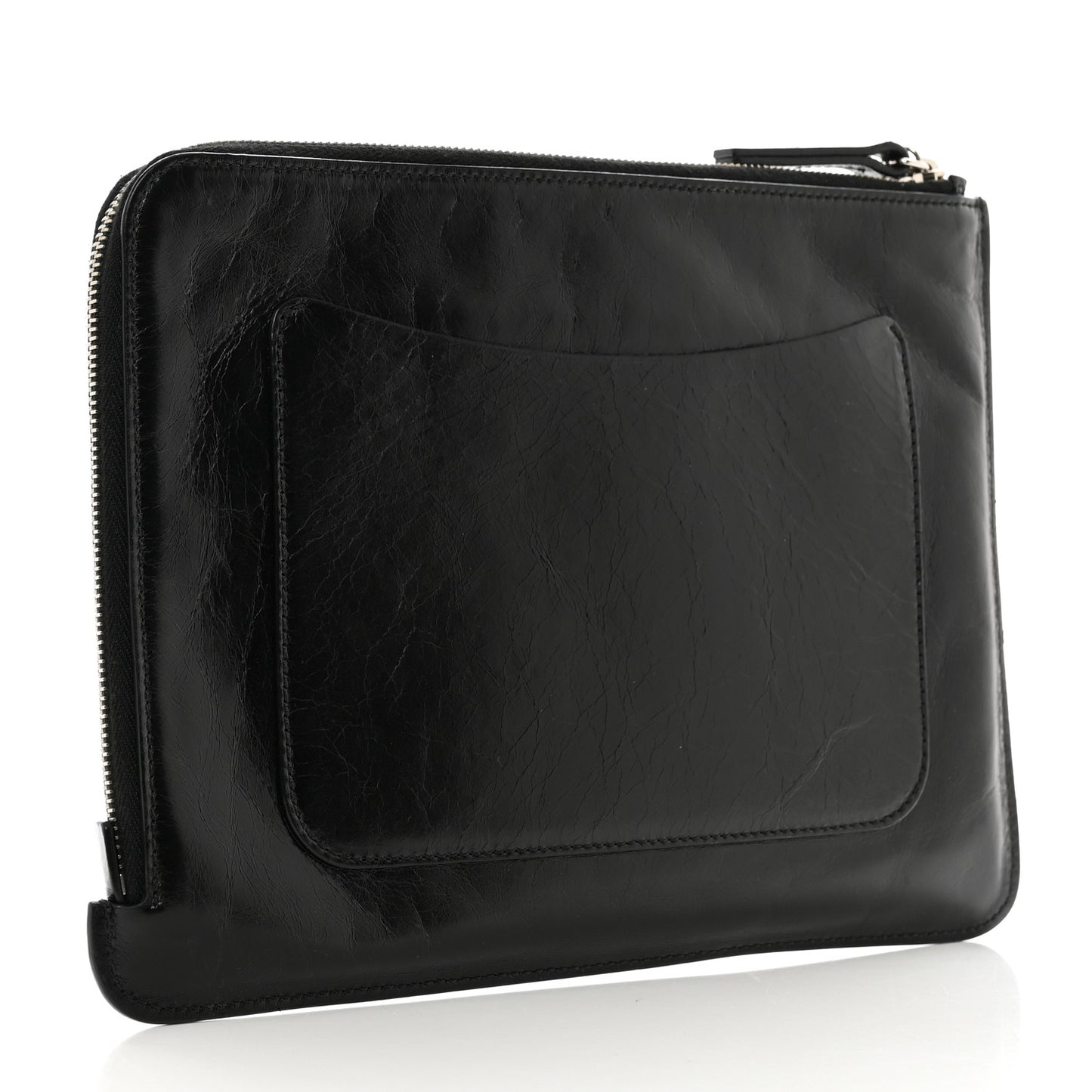 Calfskin Medium Je Ne Suis Pas En Solde Pouch Clutch Black