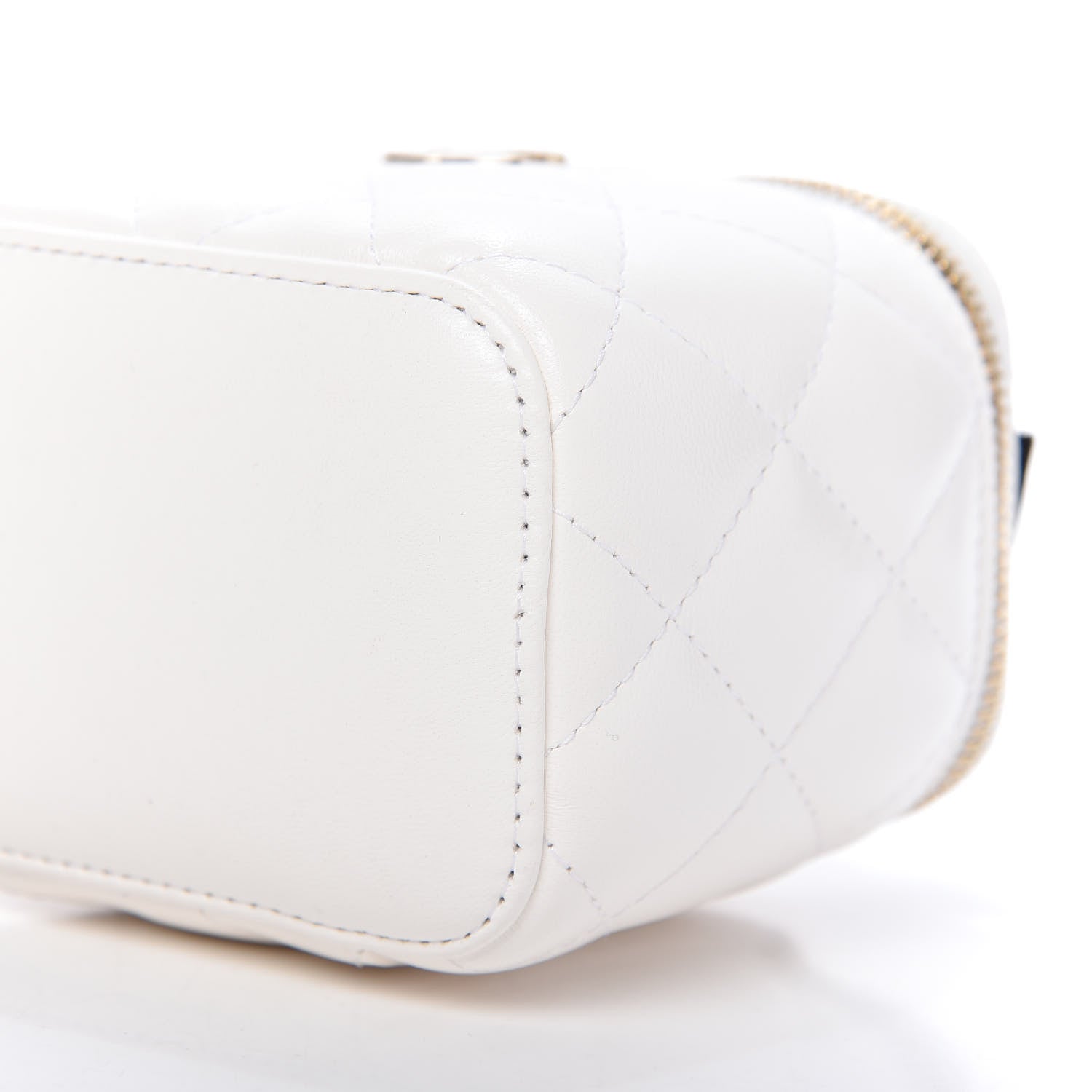Chanel Lambskin Quilted My Chanel Lady Vanity Case With Chain White 7 of 11